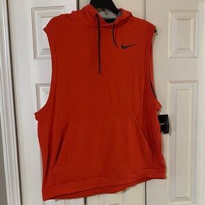 Nike Red Hooded Sleeveless Top
